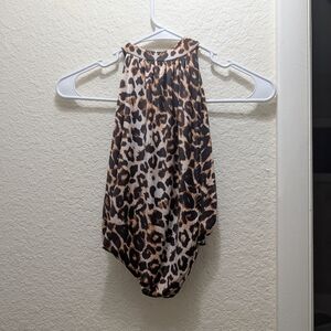 Leopard Print Halter Top